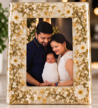 Floral Design Resin Frame